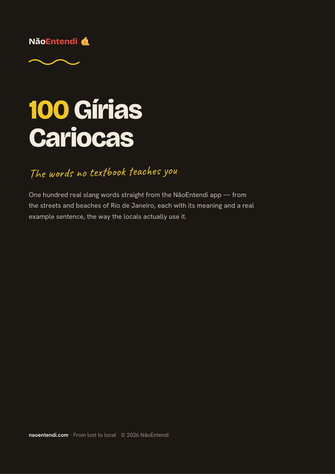 Cover of the free PDF: 100 Gírias Cariocas